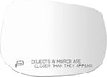 TRQ Passenger Side Mirror Glass Heated Convex Snap On - Direct Fit