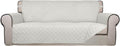 Ivory Reversible Quilted Sofa Cover - Water Resistant Slipcover