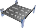 1U Vented 4-Post Adjustable Server Shelf - Adjustable 16.5-29in Depth