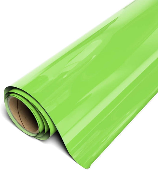 Lime Green 11.8x15ft Heat Transfer Vinyl Roll - CPSIA Certified