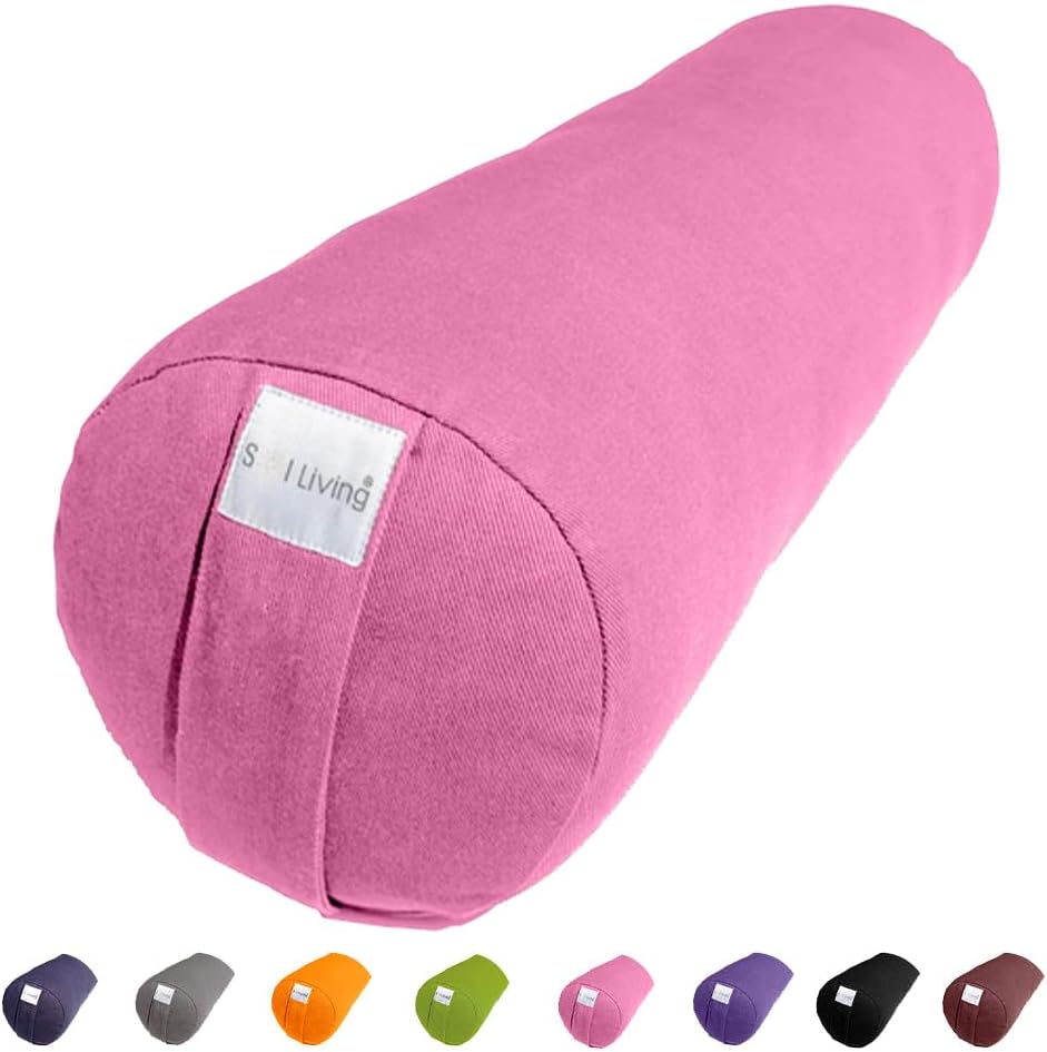 Yoga Bolster Pillow for Restorative Meditation - 100% Cotton