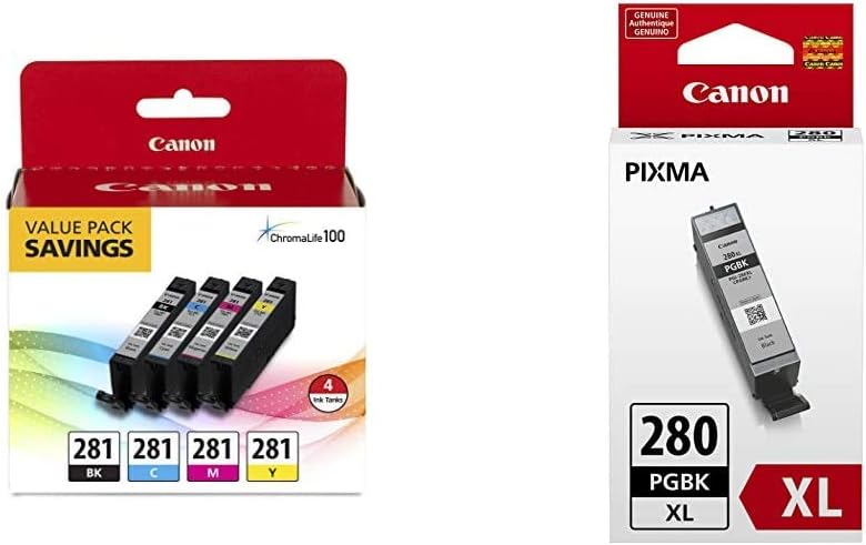 Canon CLI-281 Ink Pac with PGI-280 XL Black for Quality Prints