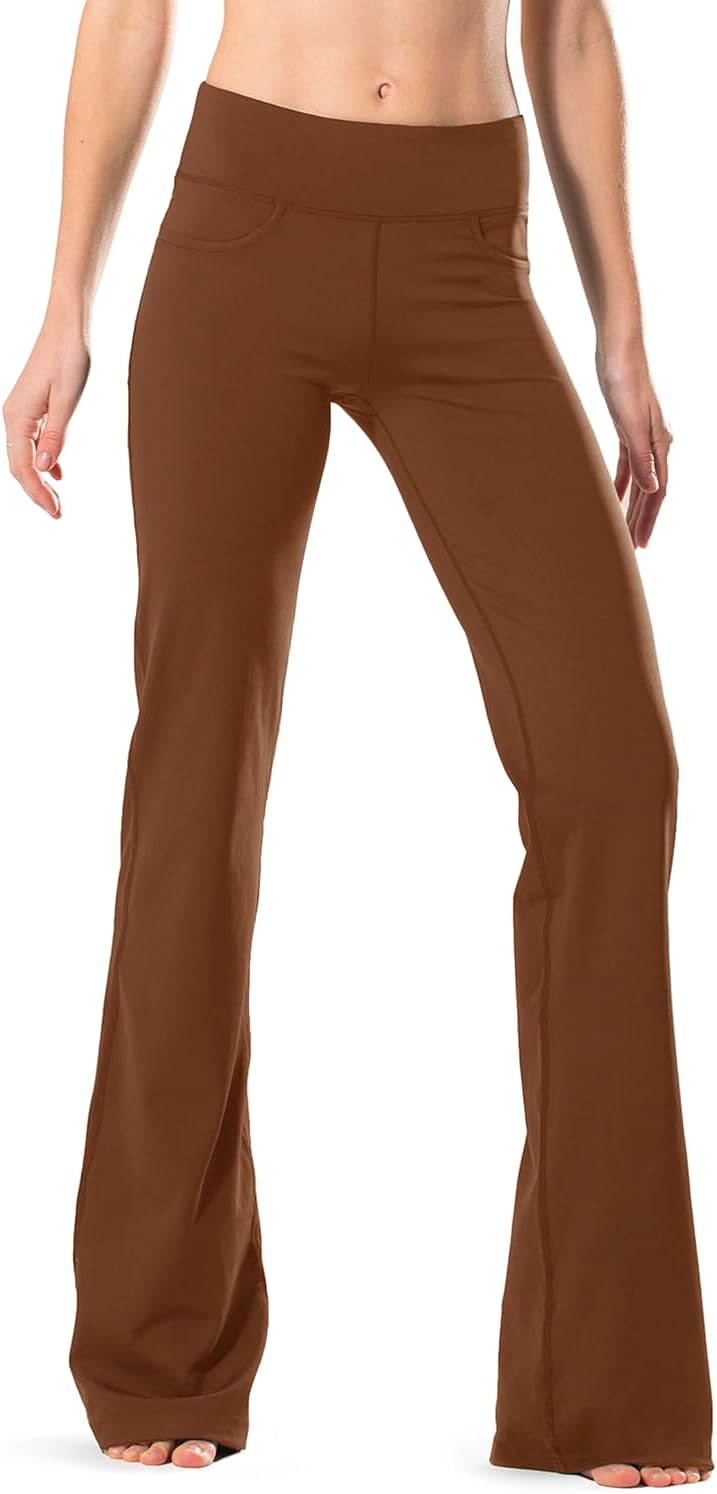 Bootcut Yoga Pants with Pockets for Casual Wear and Comfort