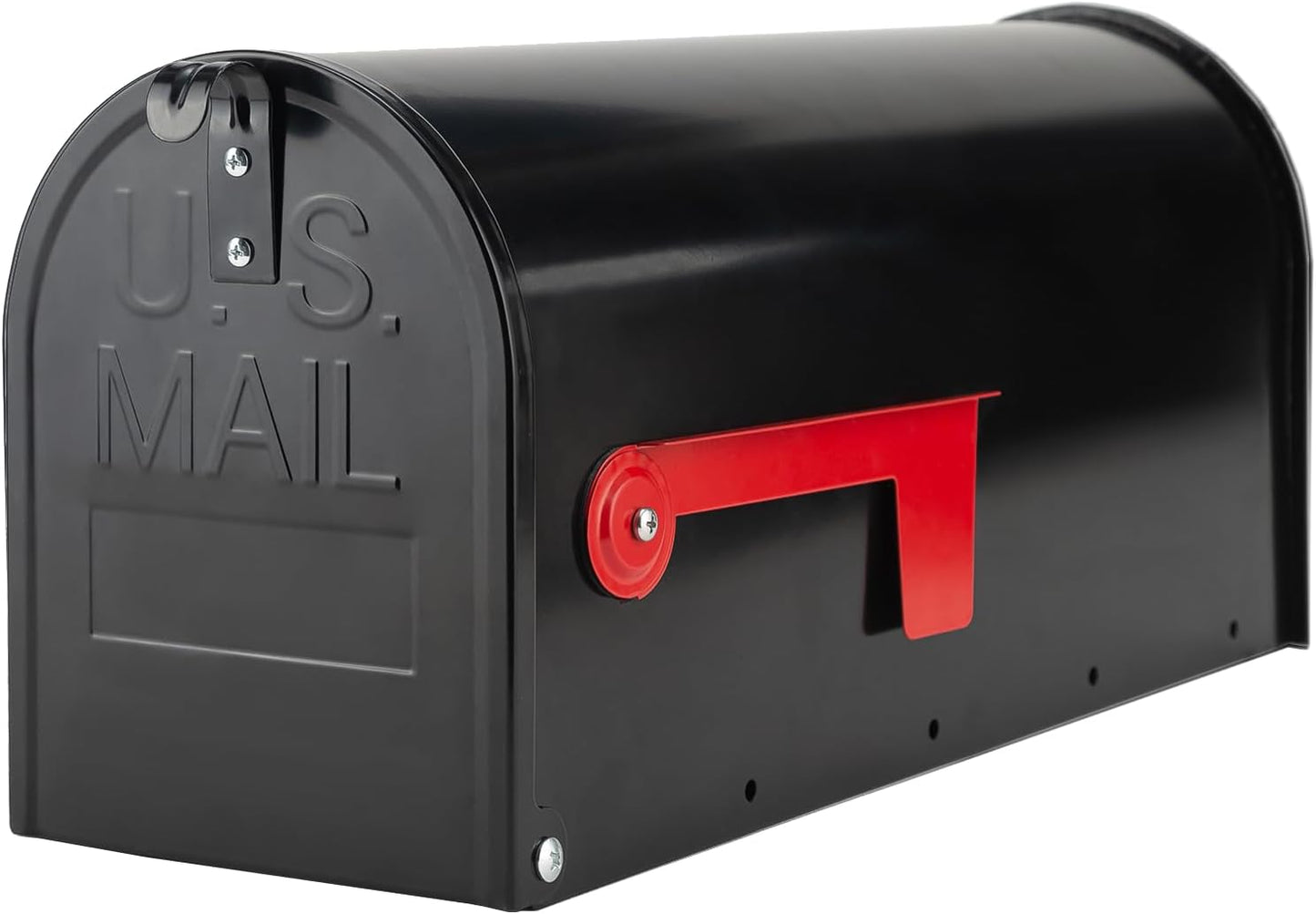 Black Metal Mailboxes for Outside Post Mount - Heavy Duty Design