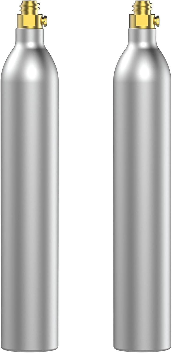 Set of 2 Co2 Carbonators for Sodastream Appliances, 14.5oz, Blue Flag