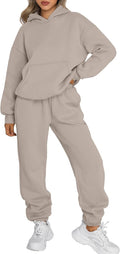 Trendy Queen Women 2 Piece Hooded Sweatsuit - Oversized Cozy Fit