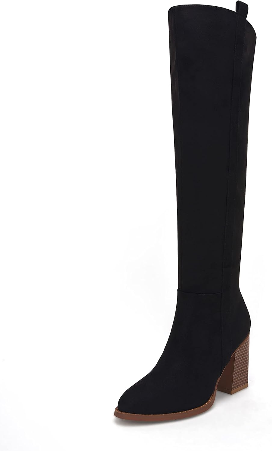 Ermonn Womens Faux Suede Knee High Side Zipper Boots Review