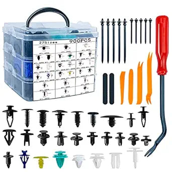 955 Pcs Car Retainer Clips & Plastic Fasteners Kit for Auto