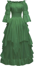 Gothic Witch Dress Medieval Renaissance Costume - Flowing Off-Shoulder