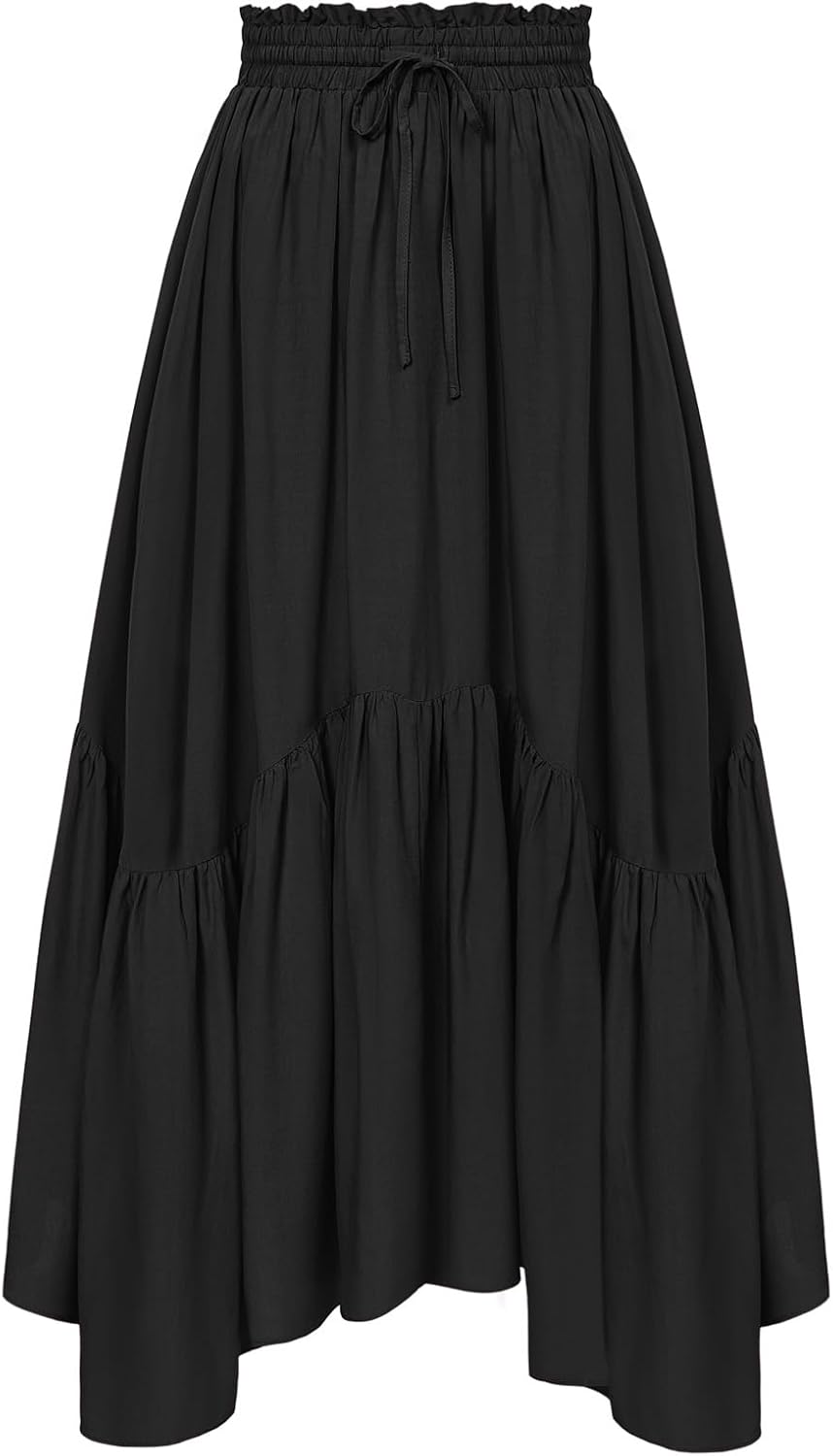 Scarlet Darkness Maxi Skirts for Women High Waist with Pockets