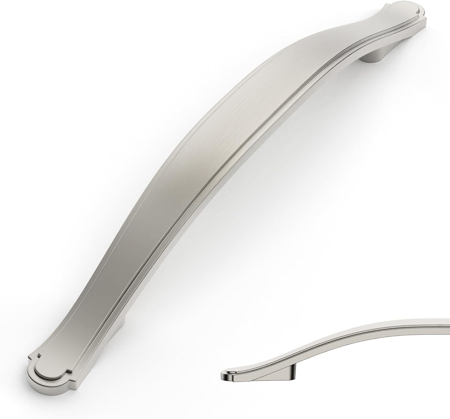 Amerdeco 10 Pack Brushed Satin Nickel Cabinet Pulls for Kitchen