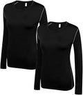 Women's 2-3 Pack Compression Long Sleeve Running Shirt - Dry Fit