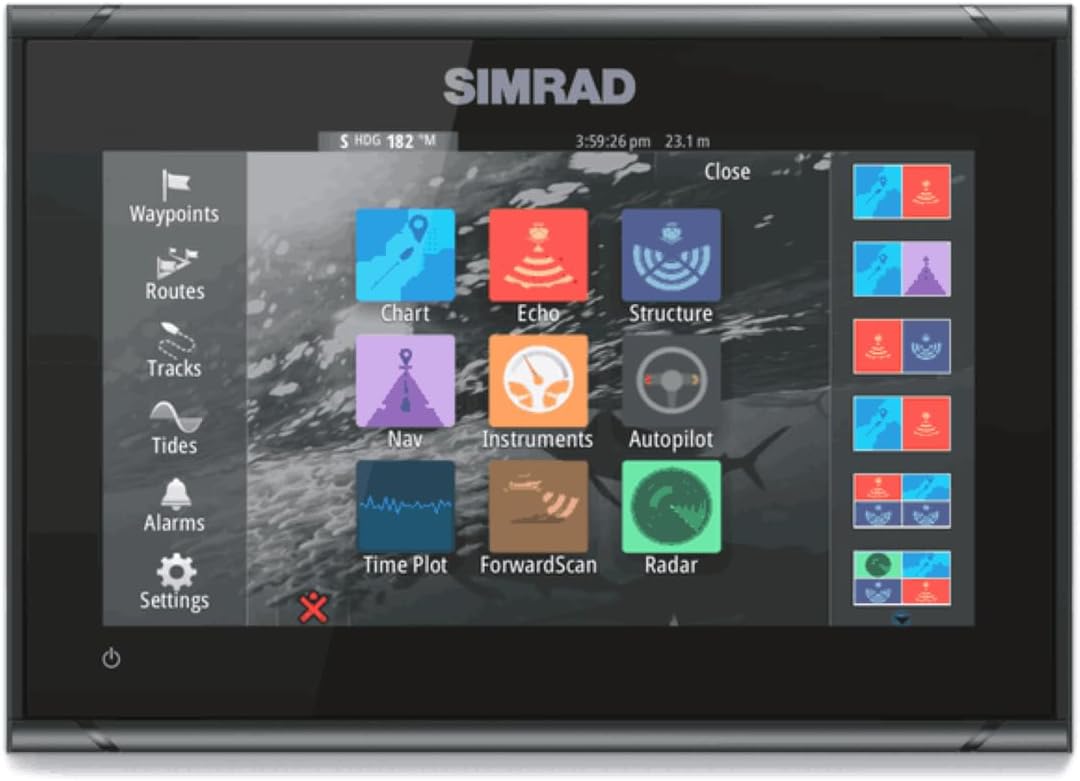 Simrad GO Chartplotter and Fish Finder with Radar Options