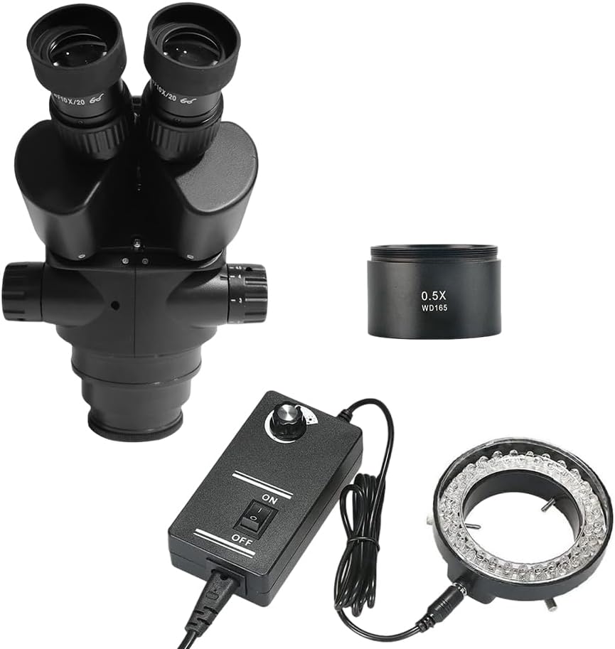 Black Binocular Microscope Head for Jewelry Engraving and More