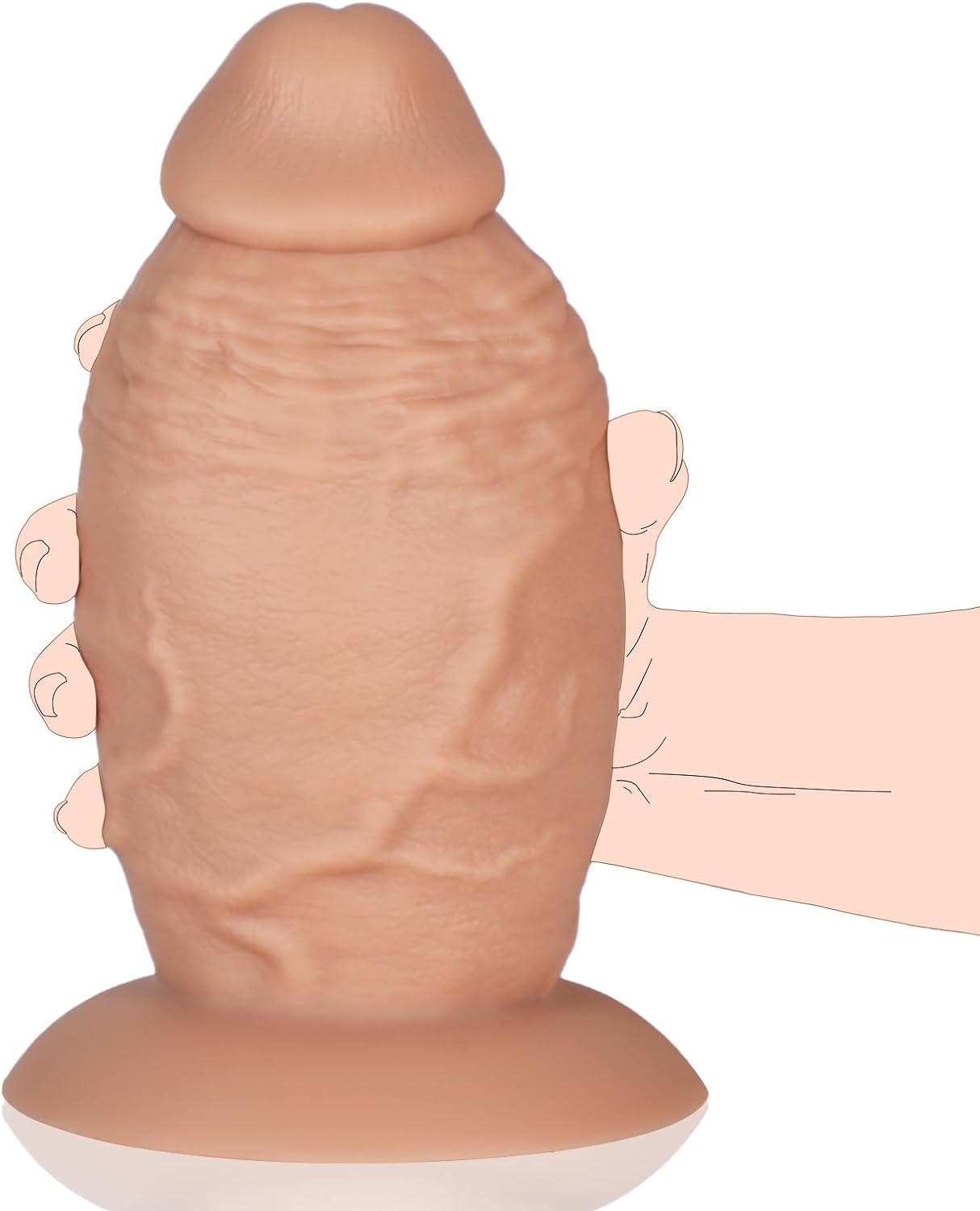 4 in Diameter Extra Wide Silicone Girth Dildo for Advanced Users