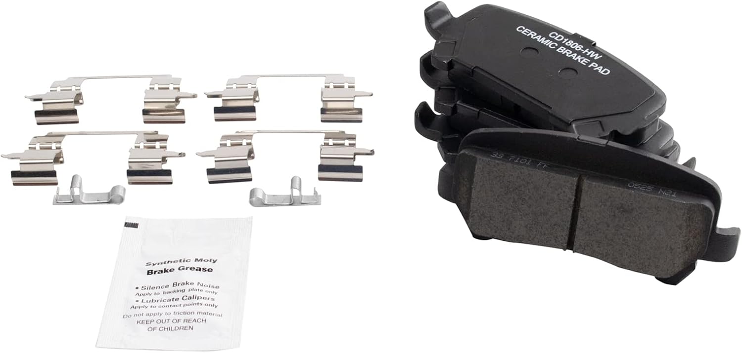 TRQ Rear Brake Pads Ceramic for 2015-2020 Chevrolet Colorado