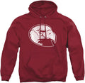 Cozy Adult Hoodie with Distressed Collegiate Logo for All Seasons