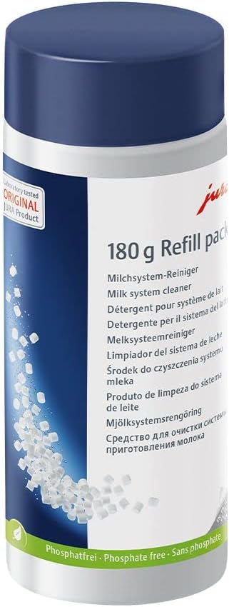 Jura Milk System Cleaner 180g Refillable Bottle for Perfect Foam