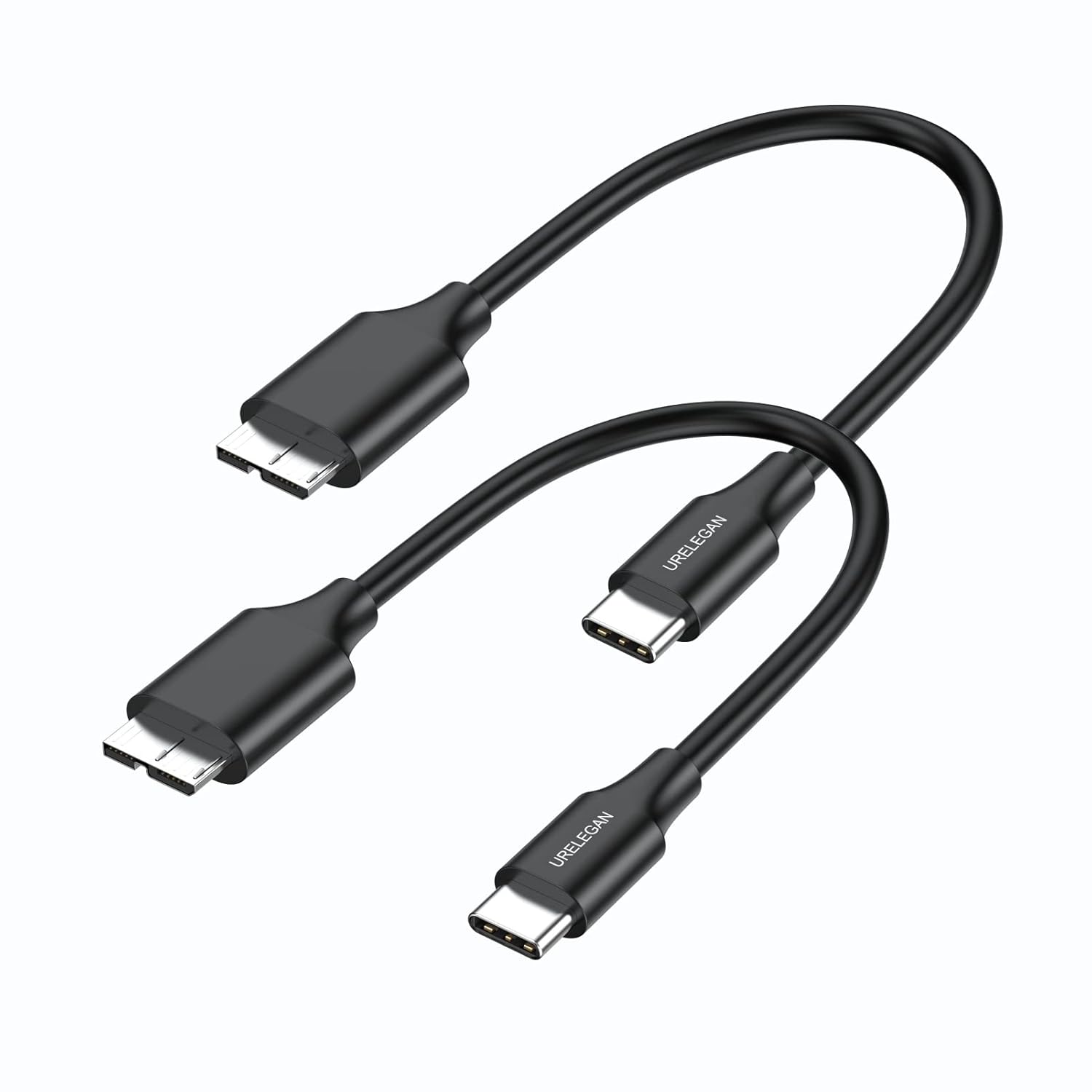 High-Speed Micro B to USB C Cables 2-Pack - MacBook & Android Compatible