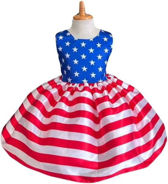 4th of July Patriotic Knee Length Dress for Independence Day