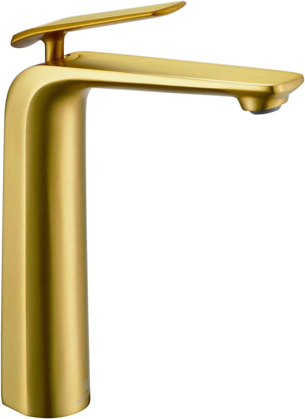 TOCALOCA Tall Bathroom Faucet Brushed Gold for Vessel Sink
