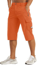 MAGCOMSEN Men's Quick Dry 3/4 Capri Workout Shorts - Zoned Pockets