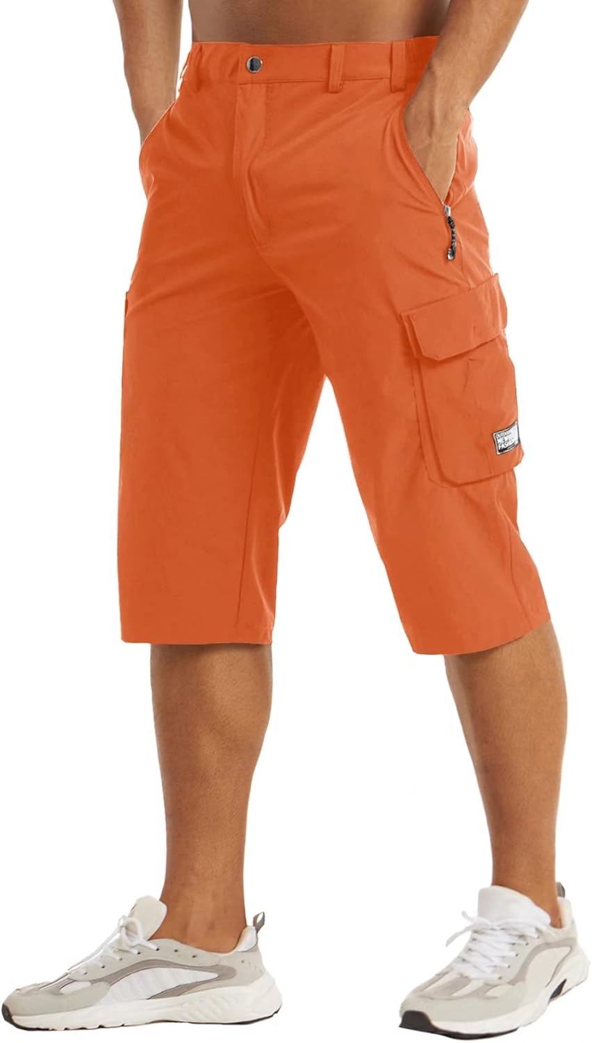 MAGCOMSEN Men's Quick Dry 3/4 Capri Workout Shorts for Athletes
