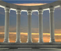 Greek Columns Backdrop for Toga Party and Ancient Greek Theme
