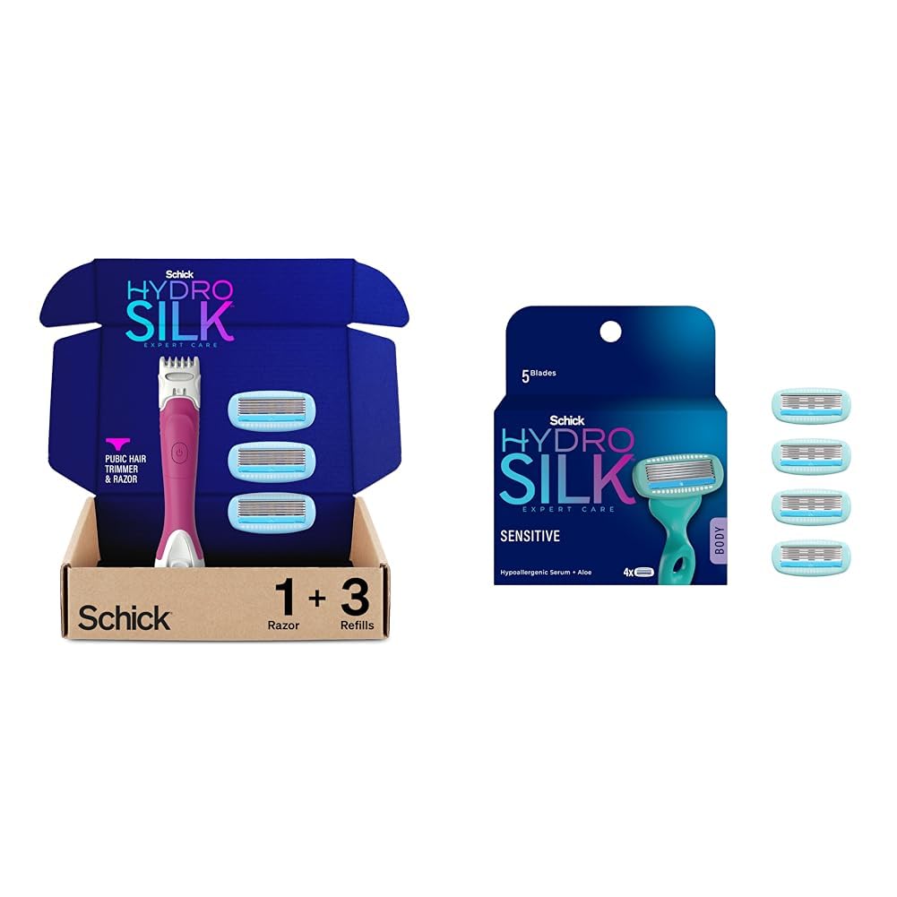 Schick Hydro Silk Trimstyle Bikini Razors for Women with Trimmer