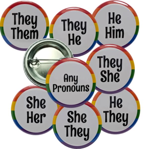 Pronoun Pins Variety Pack - Small 1.25in Pinback Buttons