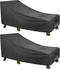 64L x 28W Patio Lounge Chair Cover 2 Pack - Heavy Duty Waterproof