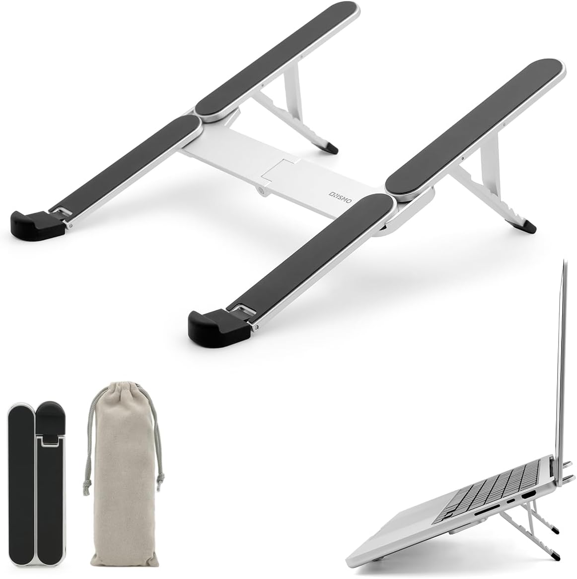 Adjustable Aluminum Laptop Stand - Ergonomic, Portable, Heat Dissipation