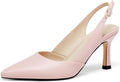 Rilista Women's Slingback Kitten Heels - Classic Closed Pointed Toe 75