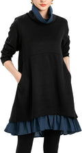 Minibee Women's Casual Oversized Sweatshirt Dress with Pockets