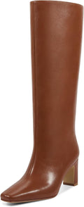 wetkiss Straight Leg Knee High Boots for Women - Crocodile Square Toe