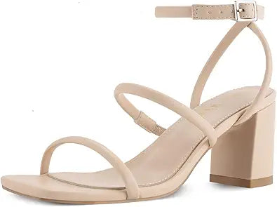 Shoe'N Tale Strappy Heels for Women with Chunky Block Design