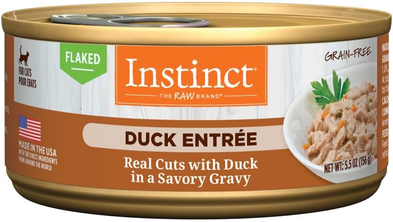 Instinct Flaked Duck Recipe Wet Cat Food - Grain Free & Delicious