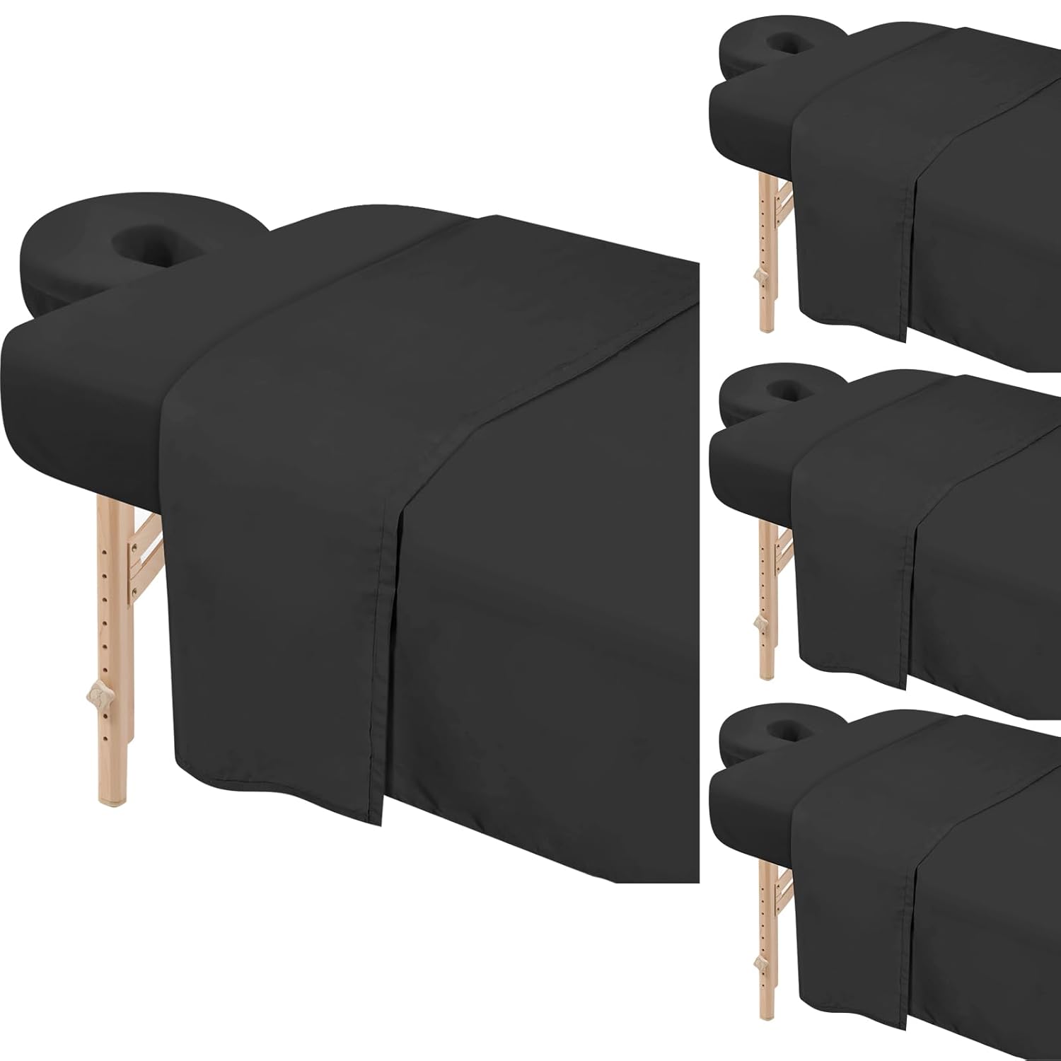 4 Sets Premium Microfiber Massage Table Sheets for Comfort
