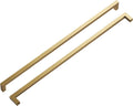 Solid Core Kitchen Cabinet Pulls 18in Hole Center - Champagne Bronze