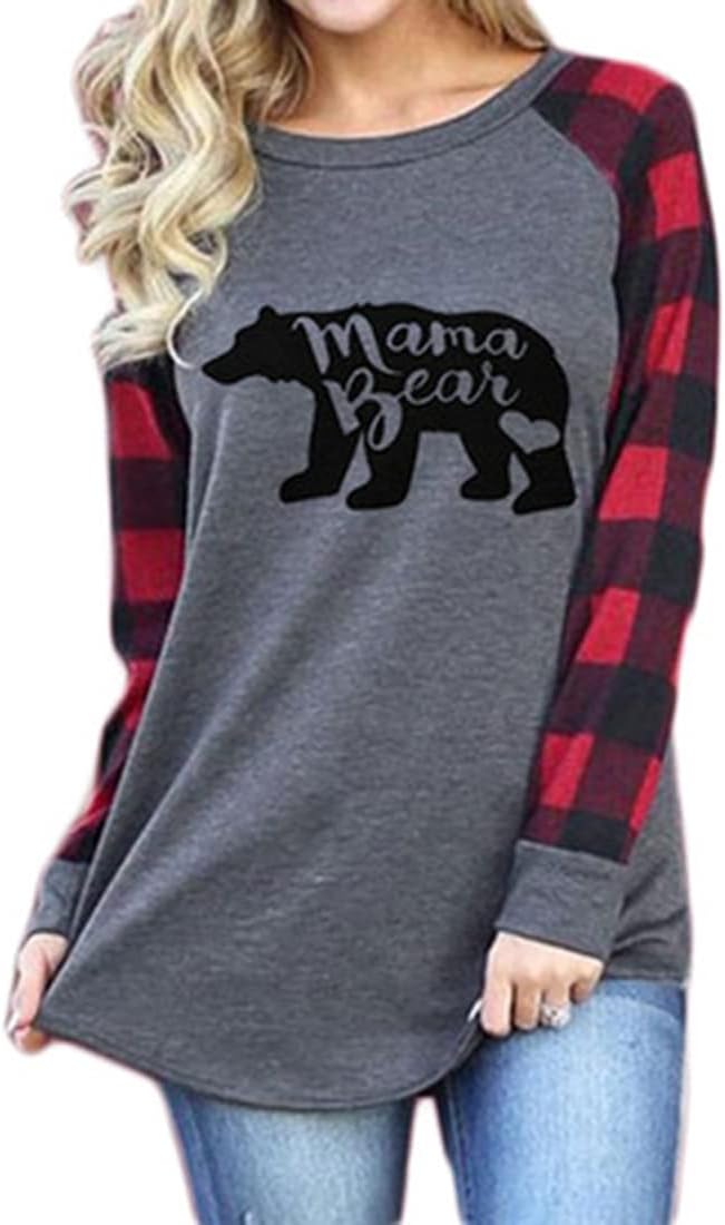 Mama Bear Plaid Christmas Sweatshirt 