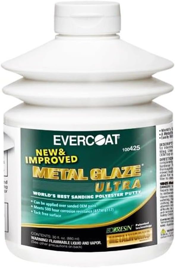 Evercoat Metal Glaze Ultra Polyester Putty for Automotive Repair