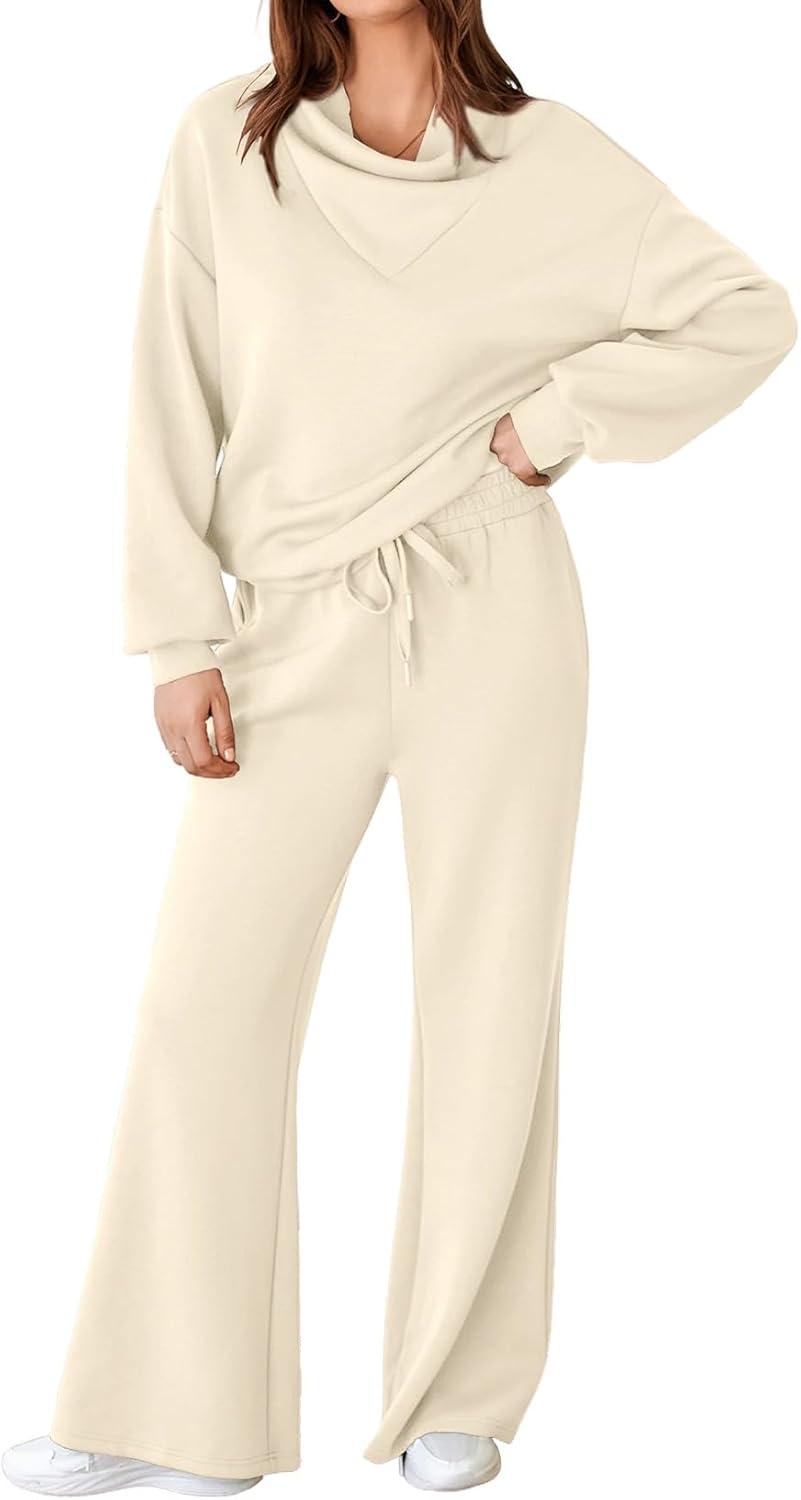 Aleumdr Women's 2 Piece Outfits Lounge Set for All Seasons
