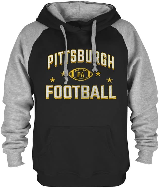Mens City Football Fully Embroidery Soft Classic Pullover Hoodie