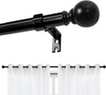 Adjustable Black Curtain Rods 66-120 Inches - Versatile Window & Door Decoration