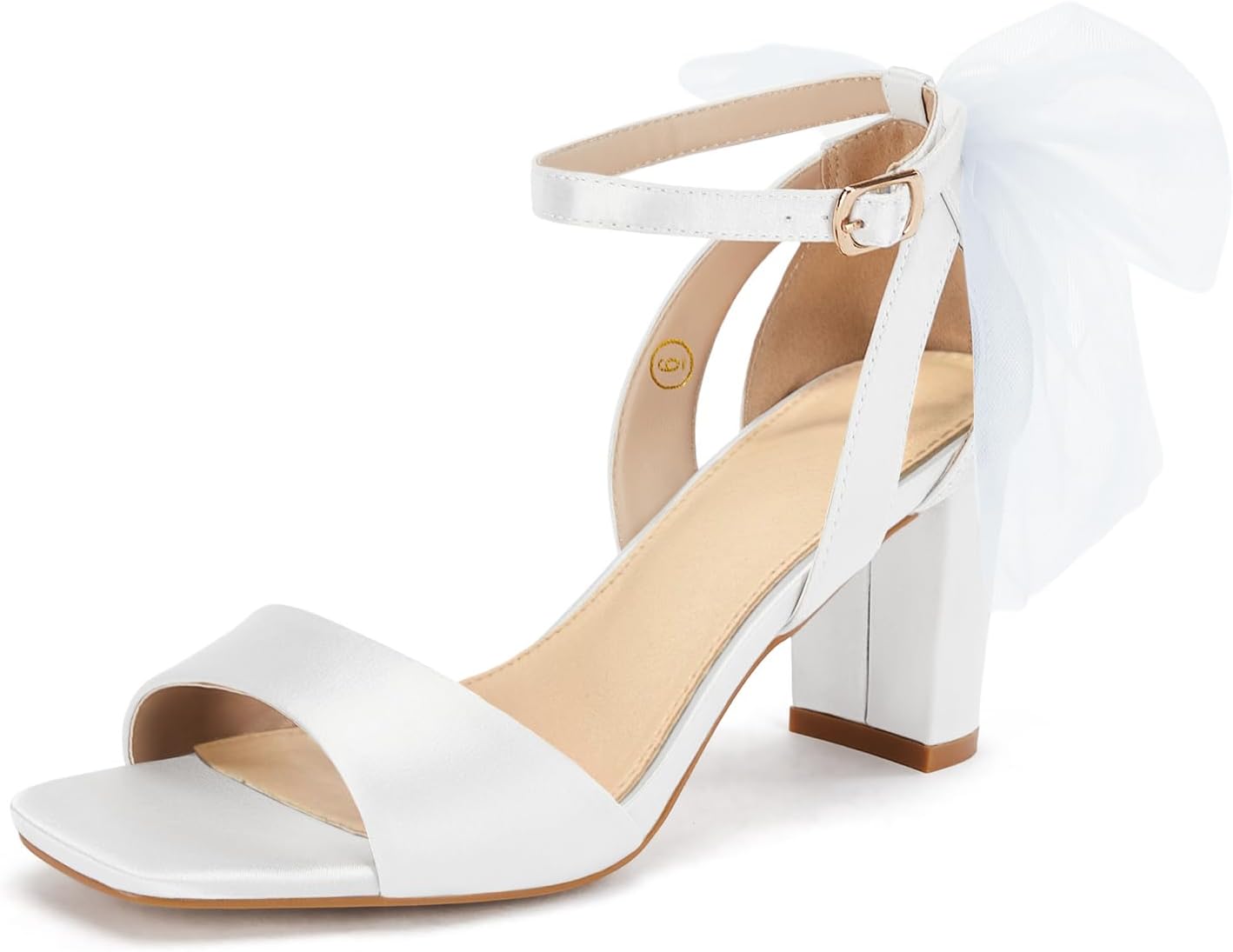 Coutgo Women's Bow Tie Heeled Sandals for Elegant Occasions
