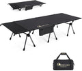 MOON LENCE Height Adjustable Camping Cot - Portable, Supports 330 lbs
