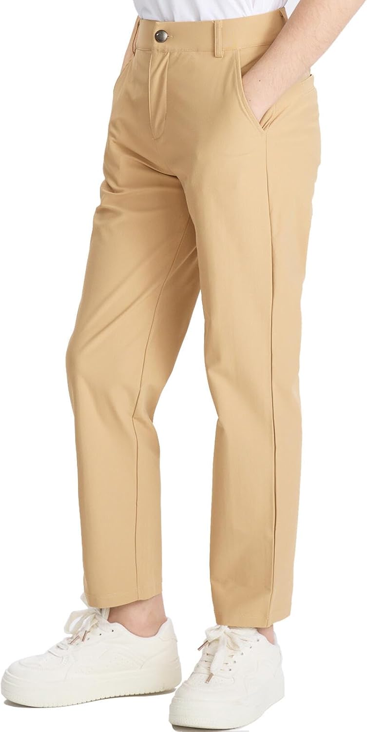 DEVOROPA Youth Boy's Golf Pants Quick Dry Athletic Chino Style