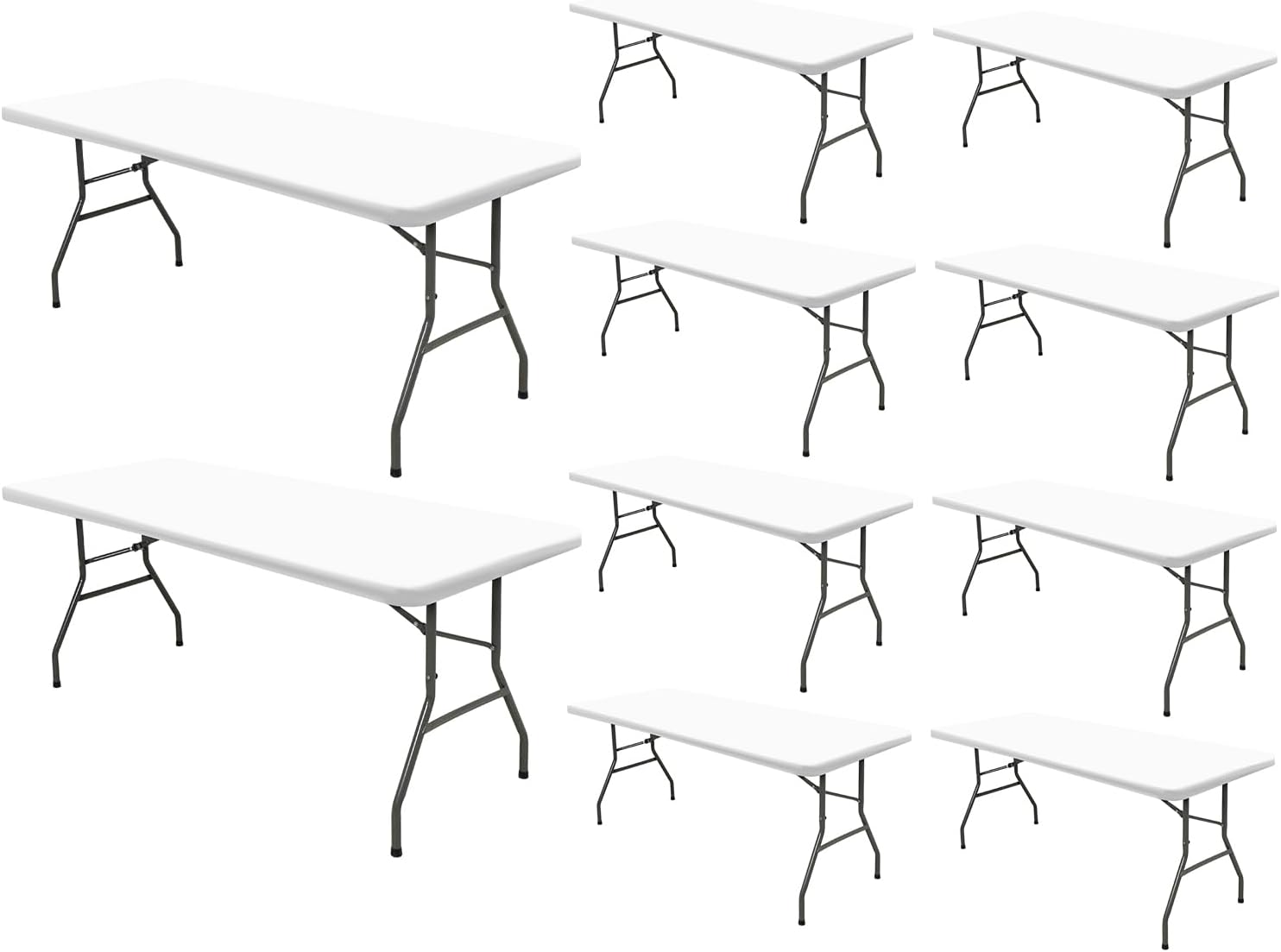 10 Pack Picnic Table Cover Fitted Tablecloths for 6 Foot Tables