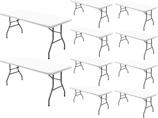 10 Pack Fitted Tablecloths for 8 Foot Rectangle Tables