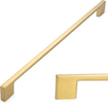 Brushed Gold Cabinet Pulls 11-5/16 in Pack of 5 - Solid Metal Handles